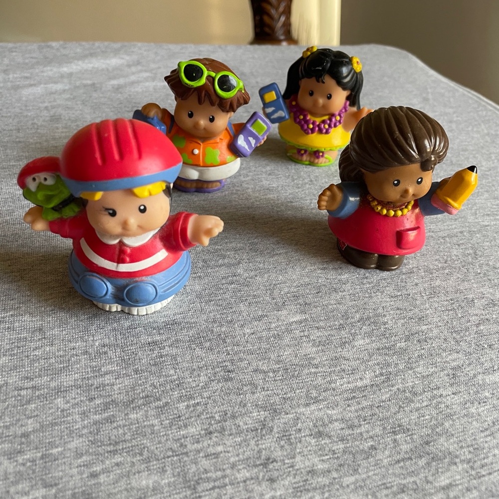 Colorful Kids Toy Figurine Set - Red, Blue, Yellow, Green